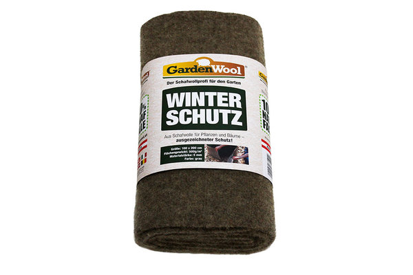 2x Winterschutzmatte aus Schafwolle, 200 x 100 x 0,5 cm, 500 g/m², naturweiß